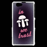 Coque Sony Xperia Z1 Compact In Mushrooms We trust Rouge ZG