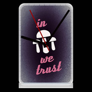 Pendule de bureau In Mushrooms We trust Rouge ZG