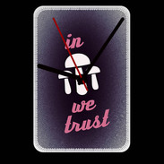 Grande pendule murale In Mushrooms We trust Rouge ZG