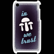 Coque iPhone 3G / 3GS In Mushrooms We trust Bleu ZG