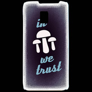 Coque LG P990 In Mushrooms We trust Bleu ZG