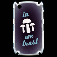Coque Blackberry 8520 In Mushrooms We trust Bleu ZG