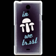 Coque Sony Xperia T In Mushrooms We trust Bleu ZG