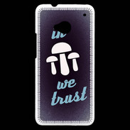 Coque HTC One In Mushrooms We trust Bleu ZG