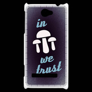 Coque HTC Windows Phone 8S In Mushrooms We trust Bleu ZG