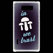 Coque LG Optimus L7 In Mushrooms We trust Bleu ZG