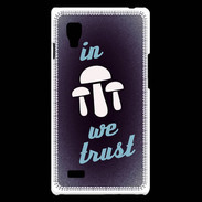 Coque LG Optimus L9 In Mushrooms We trust Bleu ZG