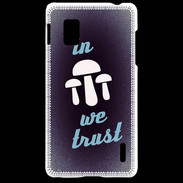 Coque LG Optimus G In Mushrooms We trust Bleu ZG