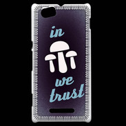 Coque Sony Xperia M In Mushrooms We trust Bleu ZG