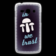 Coque Samsung Galaxy Ace3 In Mushrooms We trust Bleu ZG