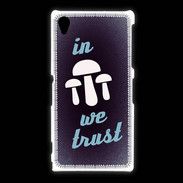 Coque Sony Xpéria Z1 In Mushrooms We trust Bleu ZG