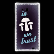 Coque Huawei Ascend Mate In Mushrooms We trust Bleu ZG