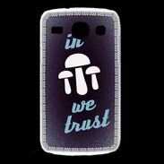 Coque Samsung Galaxy Core In Mushrooms We trust Bleu ZG