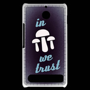 Coque Sony Xperia E1 In Mushrooms We trust Bleu ZG