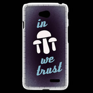 Coque LG L70 In Mushrooms We trust Bleu ZG