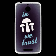 Coque HTC Desire 510 In Mushrooms We trust Bleu ZG