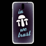 Coque HTC Desire 610 In Mushrooms We trust Bleu ZG