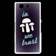 Coque Sony Xperia Z3 Compact In Mushrooms We trust Bleu ZG