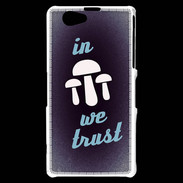 Coque Sony Xperia Z1 Compact In Mushrooms We trust Bleu ZG