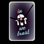 Grande pendule murale In Mushrooms We trust Bleu ZG