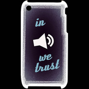 Coque iPhone 3G / 3GS In Music We trust Bleu ZG