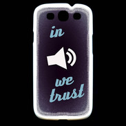 Coque Samsung Galaxy S3 In Music We trust Bleu ZG