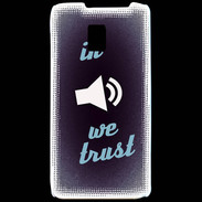 Coque LG P990 In Music We trust Bleu ZG