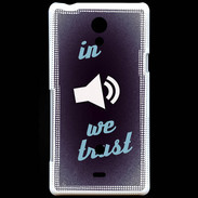 Coque Sony Xperia T In Music We trust Bleu ZG
