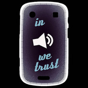 Coque Blackberry Bold 9900 In Music We trust Bleu ZG