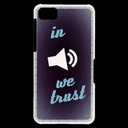 Coque Blackberry Z10 In Music We trust Bleu ZG
