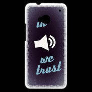 Coque HTC One In Music We trust Bleu ZG