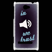 Coque HTC Windows Phone 8S In Music We trust Bleu ZG