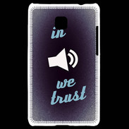 Coque LG Optimus L3 II In Music We trust Bleu ZG