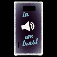 Coque LG Optimus L7 In Music We trust Bleu ZG