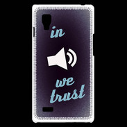 Coque LG Optimus L9 In Music We trust Bleu ZG