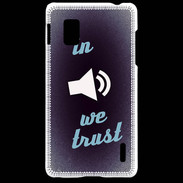Coque LG Optimus G In Music We trust Bleu ZG