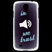 Coque Samsung Galaxy S4 In Music We trust Bleu ZG