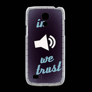 Coque Samsung Galaxy S4mini In Music We trust Bleu ZG