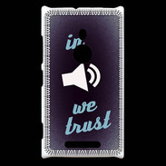 Coque Nokia Lumia 925 In Music We trust Bleu ZG