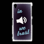 Coque Sony Xpéria Z1 In Music We trust Bleu ZG