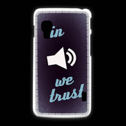 Coque LG L5 2 In Music We trust Bleu ZG