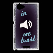 Coque Sony Xperia L In Music We trust Bleu ZG