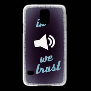 Coque Samsung Galaxy S5 In Music We trust Bleu ZG