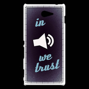 Coque Sony Xperia M2 In Music We trust Bleu ZG