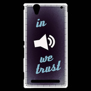 Coque Sony Xperia T2 Ultra In Music We trust Bleu ZG