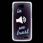 Coque LG L90 In Music We trust Bleu ZG