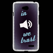 Coque LG L70 In Music We trust Bleu ZG