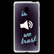 Coque LG F6 In Music We trust Bleu ZG