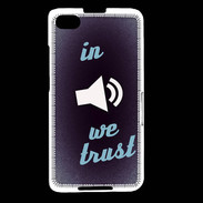 Coque Blackberry Z30 In Music We trust Bleu ZG