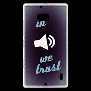 Coque Nokia Lumia 930 In Music We trust Bleu ZG